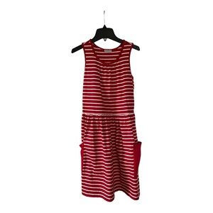 Hanna Andersson dress size 160cm (US 14-16 listed as 14) 100% cotton red & white
